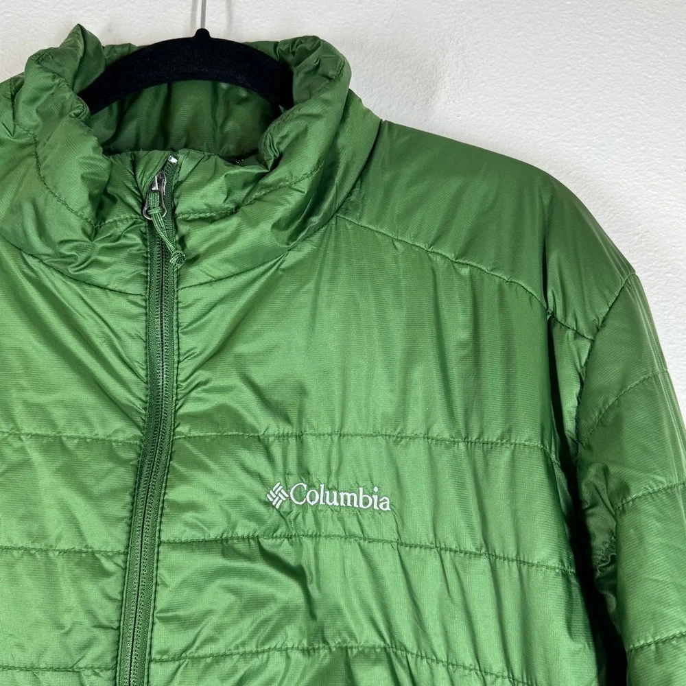 Columbia Men's Green Puffer Jacket Omni Heat Insulated Outdoor Size XL - Picture 2 of 7